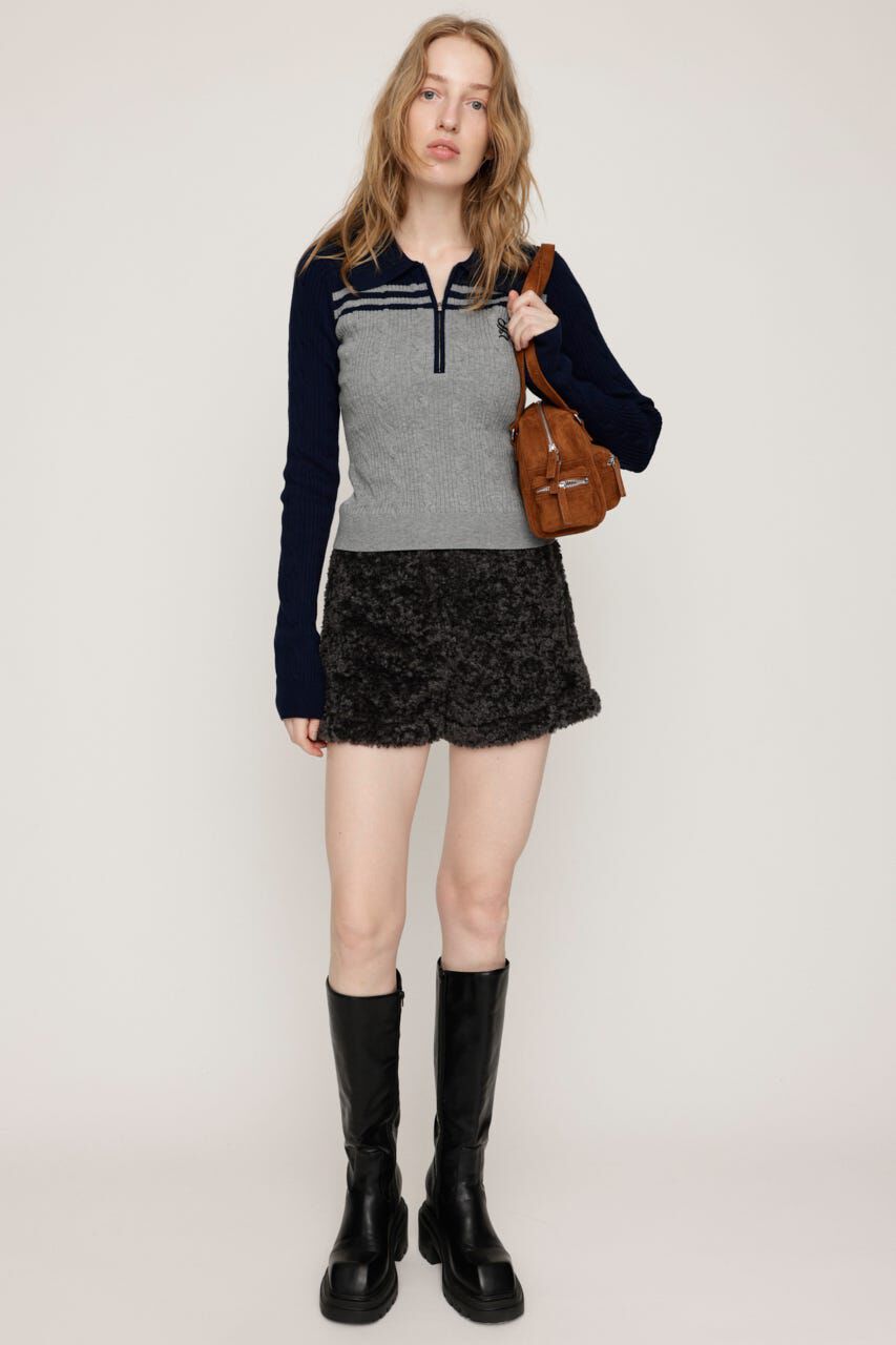 SLY「CABLE COLLAR KNIT トップス」|ニット・セーター|