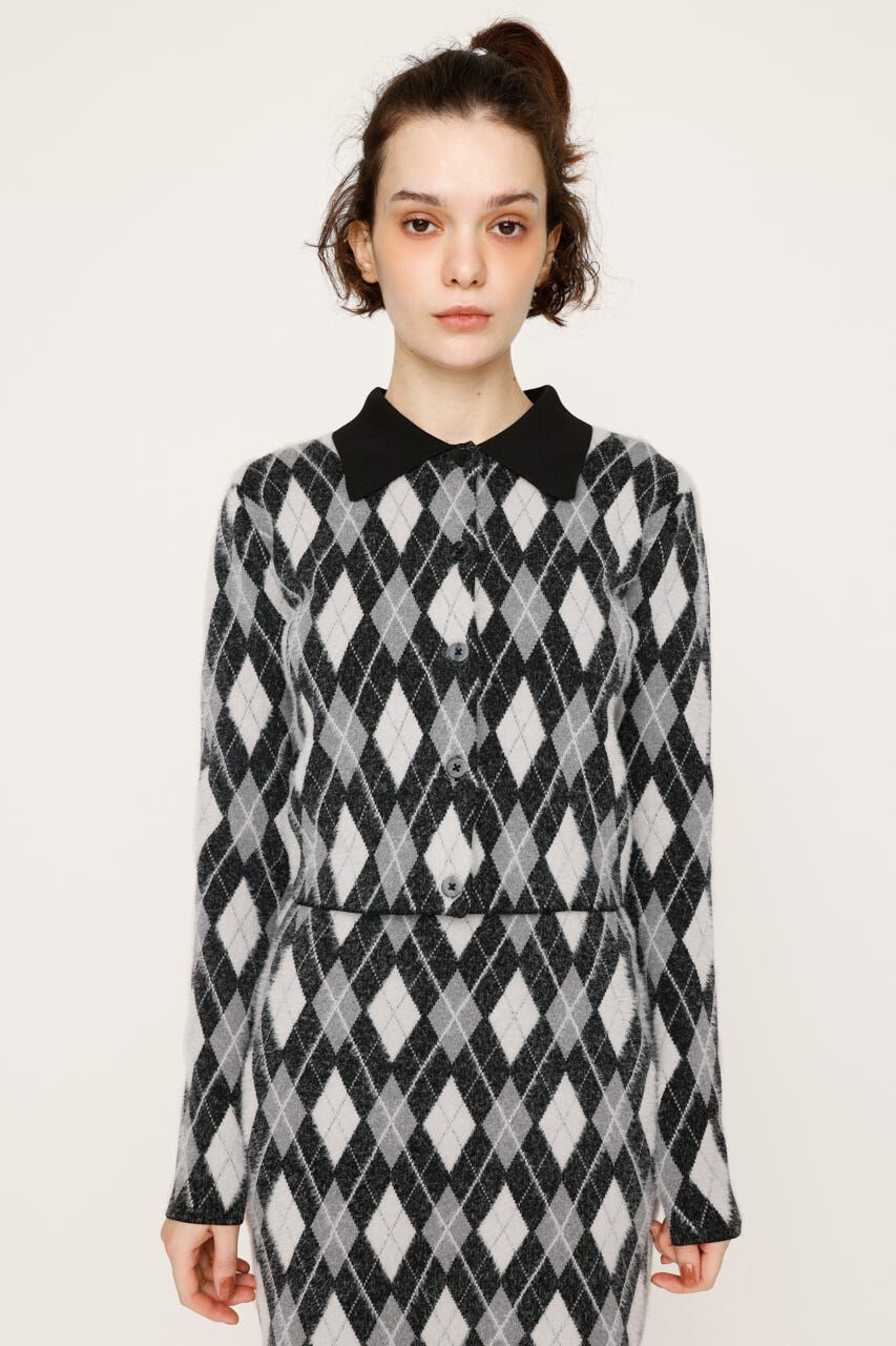 SLY「ARGYLE CHECK HG POLO シャツ」|ニット・セーター|