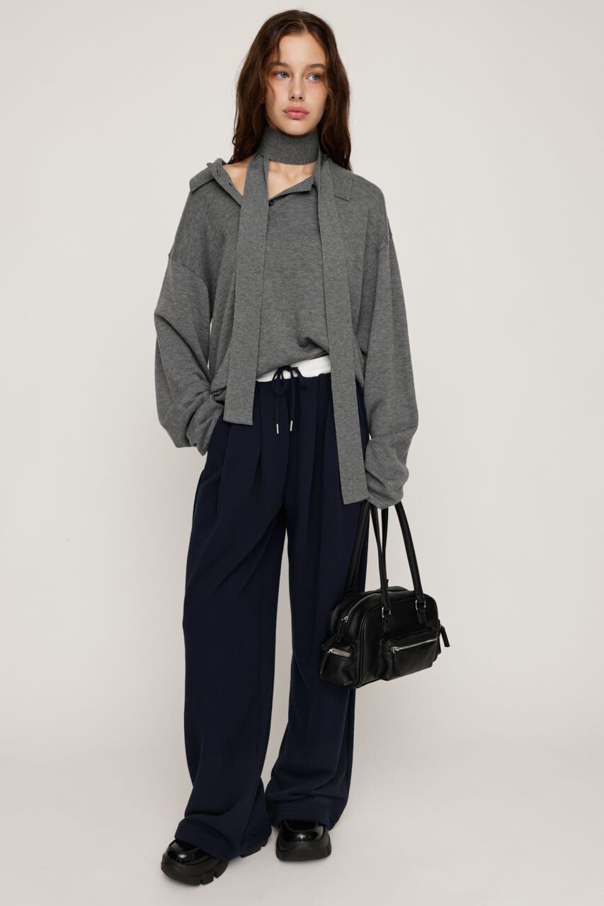 SLY「W WAIST CUT パンツ」|その他|NVY