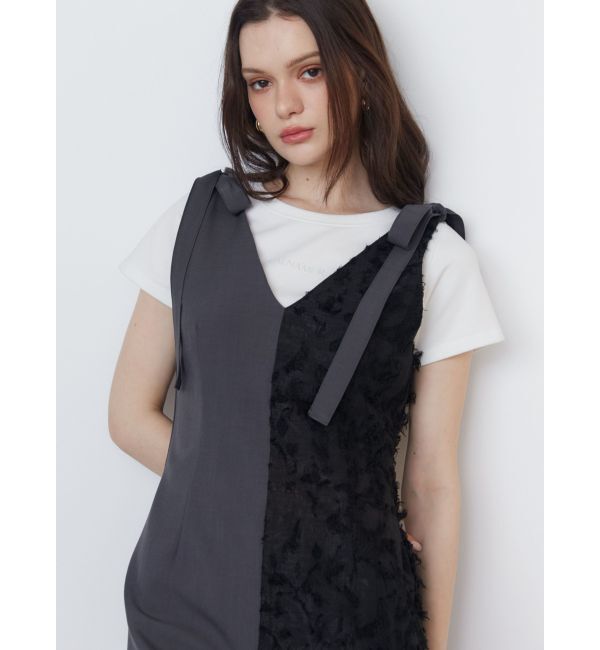 CALNAMUR「RIBBON 2WAY JUMPER OP/リボンWAYジャンパーワンピース」|ワンピース|