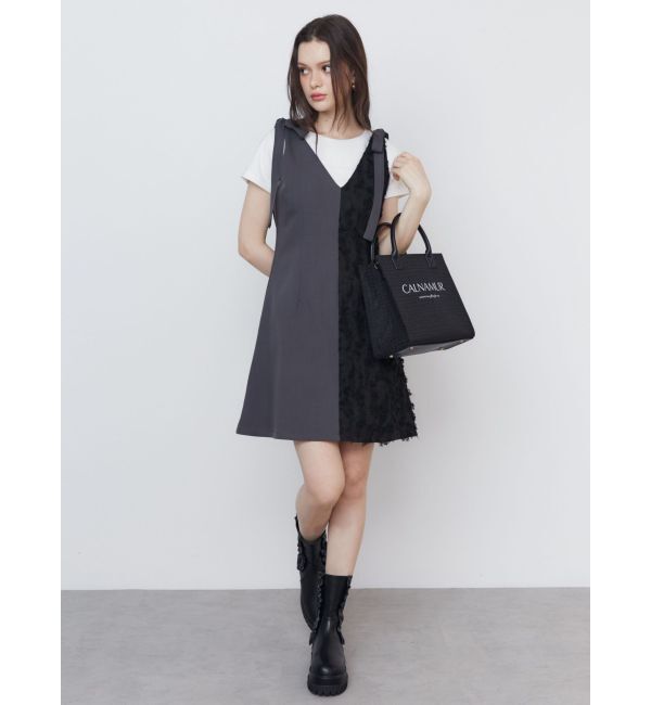 CALNAMUR「RIBBON 2WAY JUMPER OP/リボンWAYジャンパーワンピース」|ワンピース|