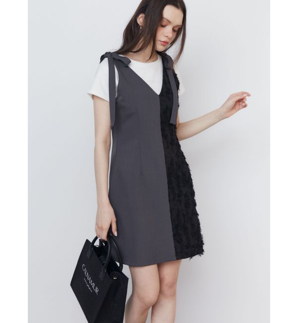 CALNAMUR「RIBBON 2WAY JUMPER OP/リボンWAYジャンパーワンピース」|ワンピース|