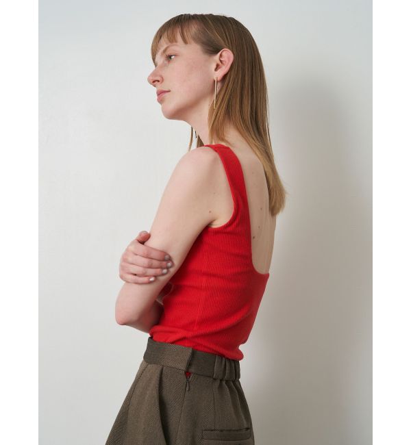 ELENDEEK「SQUARE NECK PAD TANK」|タンクトップ|