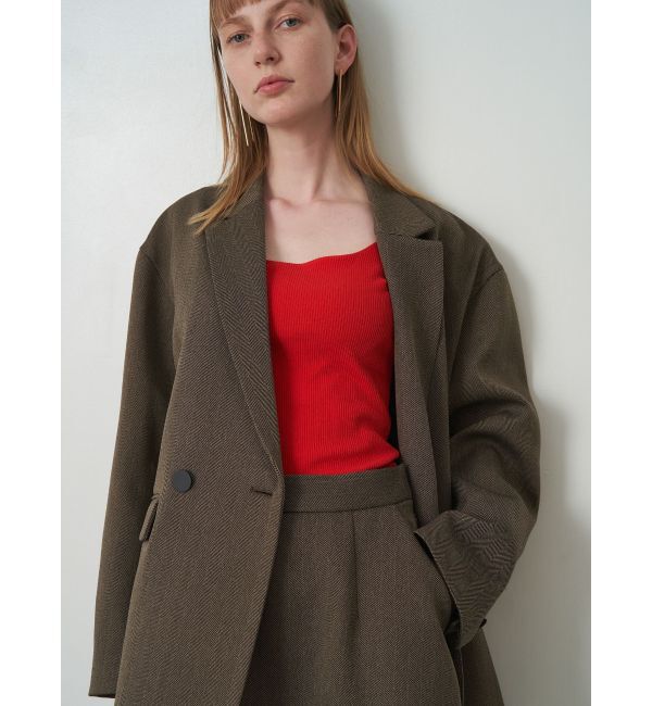 ELENDEEK「SQUARE NECK PAD TANK」|タンクトップ|