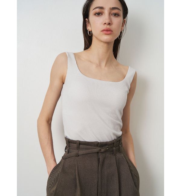 ELENDEEK「SQUARE NECK PAD TANK」|タンクトップ|