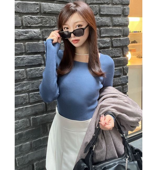 RESEXXY「シンプルデザインニットトップス」|ニット・セーター|