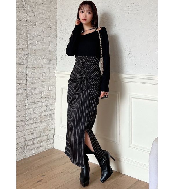 RESEXXY「ギャザーデザインタイトスカート」|スカート|