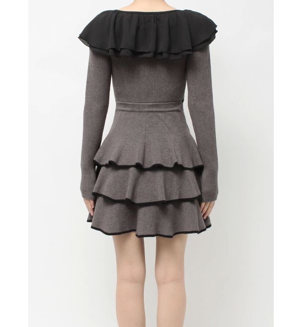 RESEXXY「ラッフルデザインミニニットワンピース」|ワンピース|