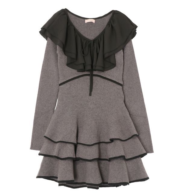 RESEXXY「ラッフルデザインミニニットワンピース」|ワンピース|