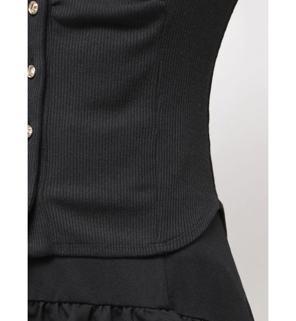 RESEXXY「フロントギャザーリブトップス」|Tシャツ・カットソー|