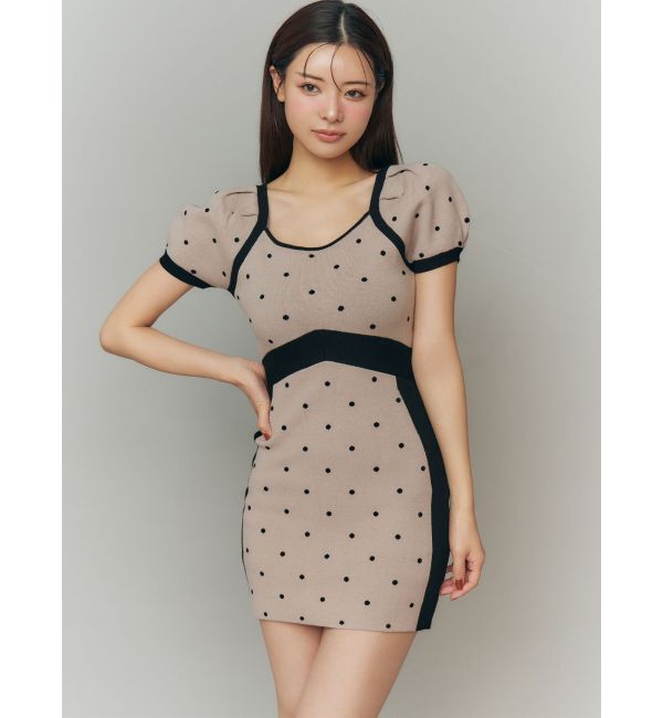 RESEXXY「ドットミニニットタイトワンピース」|ワンピース|