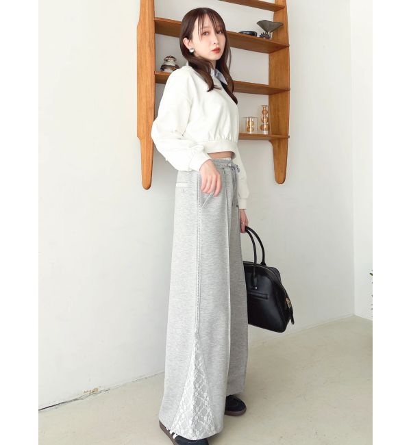 dazzlin「ボウタイシャツレイヤードスウェット」|スウェット・ジャージ|