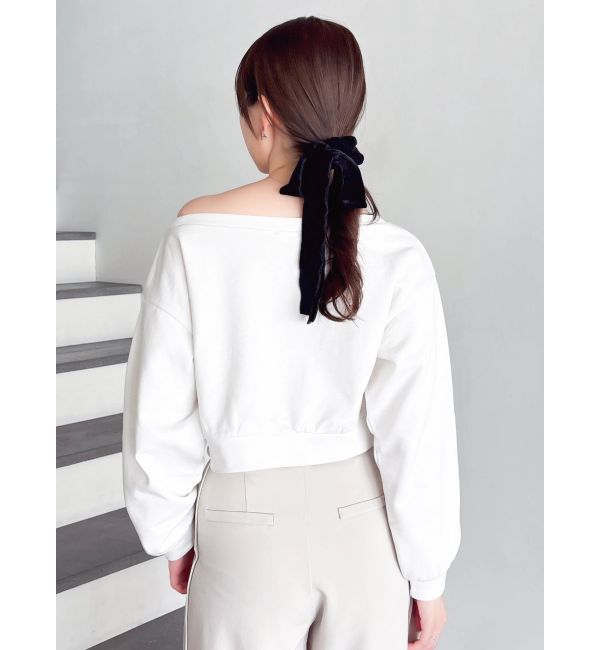 dazzlin「ボウタイシャツレイヤードスウェット」|スウェット・ジャージ|