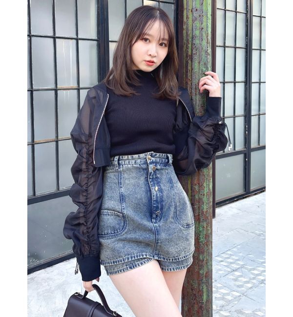 dazzlin「ドロストギャザーシアーブルゾン」|ブルゾン・スタジャン|