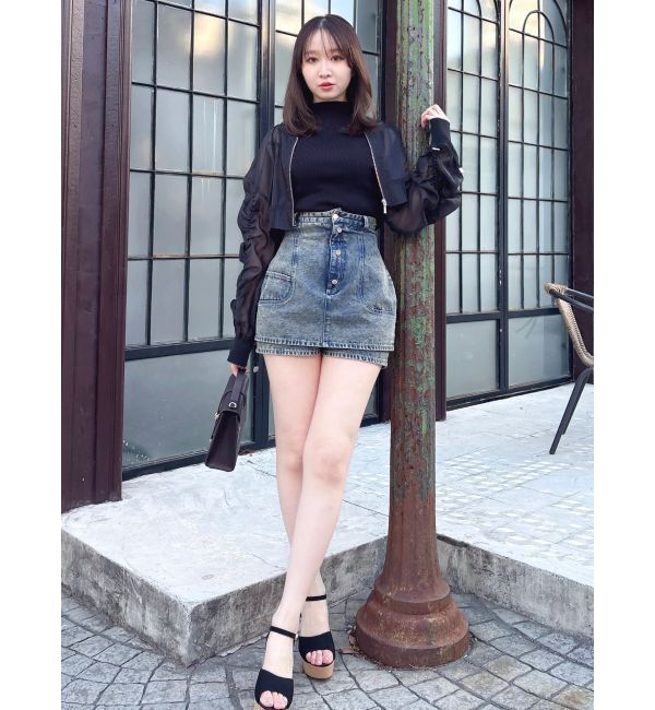 dazzlin「ドロストギャザーシアーブルゾン」|ブルゾン・スタジャン|