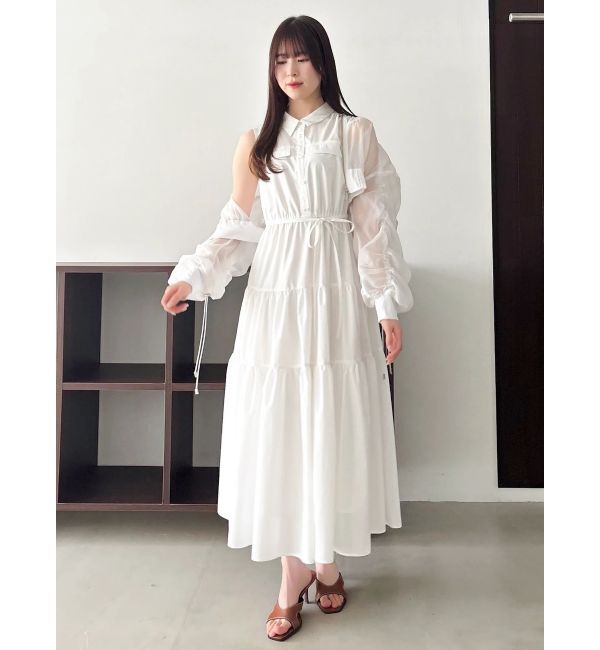 dazzlin「ドロストギャザーシアーブルゾン」|ブルゾン・スタジャン|