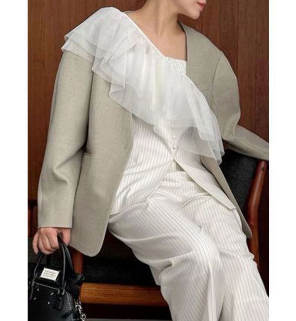 MERCURYDUO「【OUNNOUN】チュールマルチウェイフリルカラー」|その他|