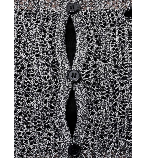 MERCURYDUO「【OUNNOUN】メッシュクロップドニットカーデ」|カーディガン|