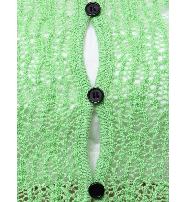 MERCURYDUO「【OUNNOUN】メッシュクロップドニットカーデ」|カーディガン|