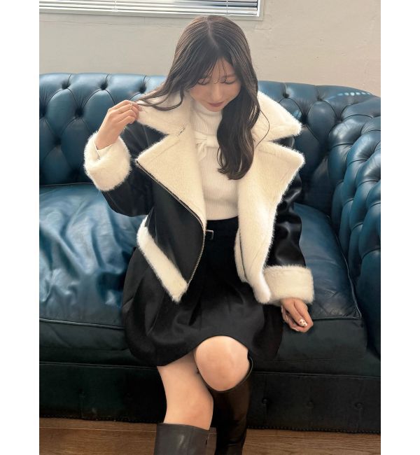 MERCURYDUO「オフショルリボンパールニット」|ニット・セーター|