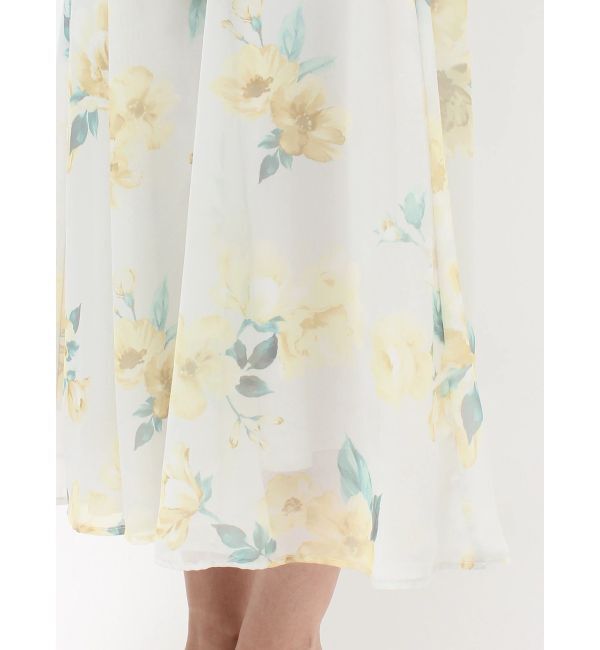 MERCURYDUO「花柄ドッキングハーフスリーブワンピース」|ワンピース|