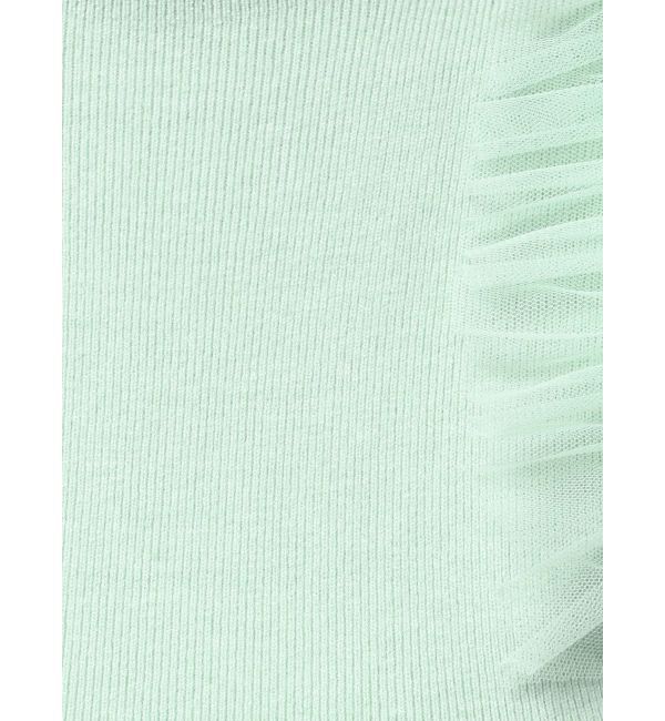 MERCURYDUO「異素材フリルボトルニット」|ニット・セーター|