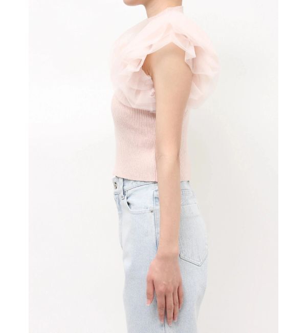 MERCURYDUO「ボリュームチュールフリルニット」|ニット・セーター|