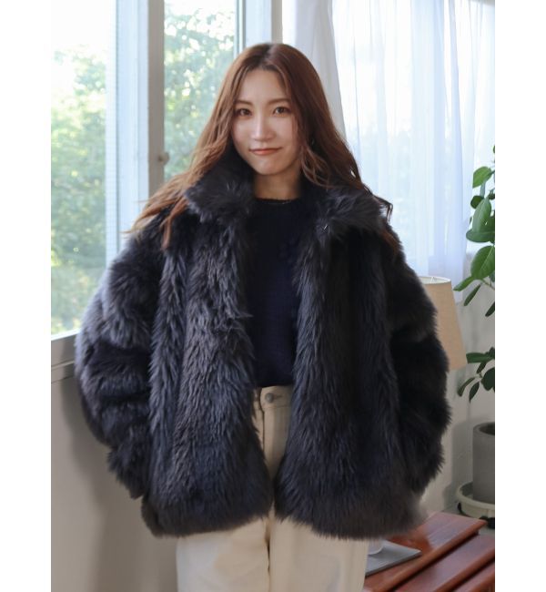 Ungrid「ボリュームデザインファーコート」|その他|