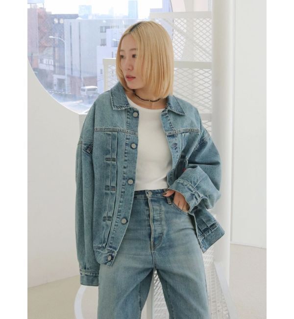 Ungrid「ルーズシルエットデニムジャケット」|ブルゾン・スタジャン|