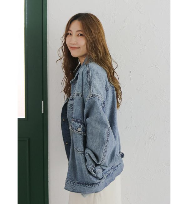 Ungrid「ルーズシルエットデニムジャケット」|ブルゾン・スタジャン|