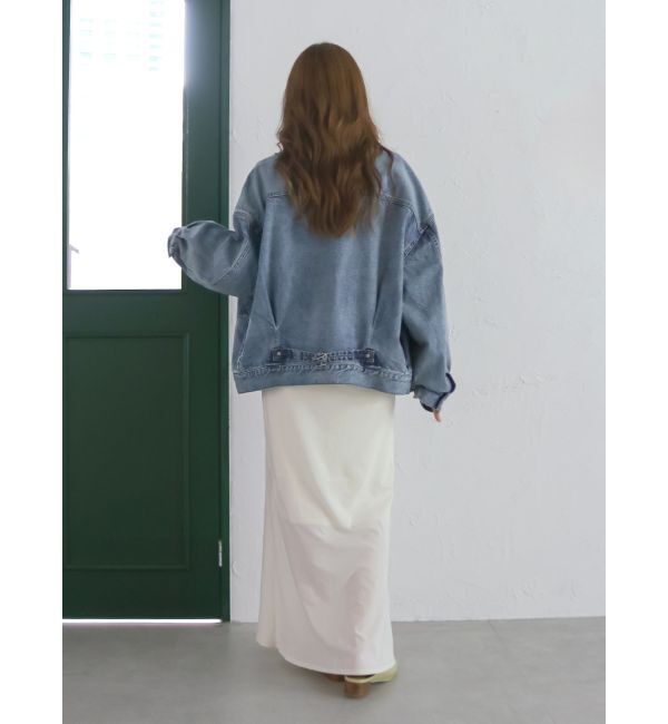 Ungrid「ルーズシルエットデニムジャケット」|ブルゾン・スタジャン|