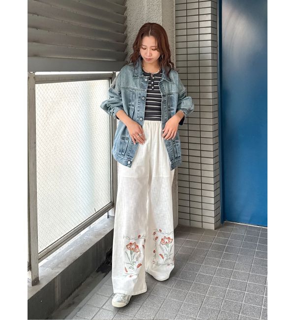 Ungrid「ルーズシルエットデニムジャケット」|ブルゾン・スタジャン|