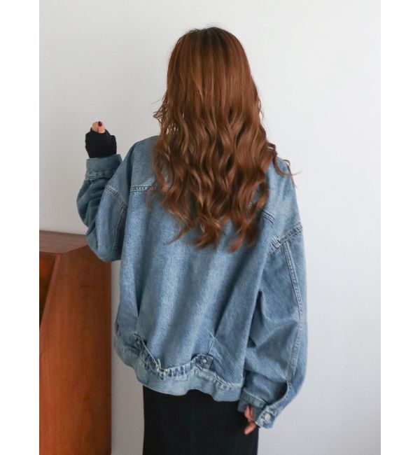 Ungrid「ルーズシルエットデニムジャケット」|ブルゾン・スタジャン|