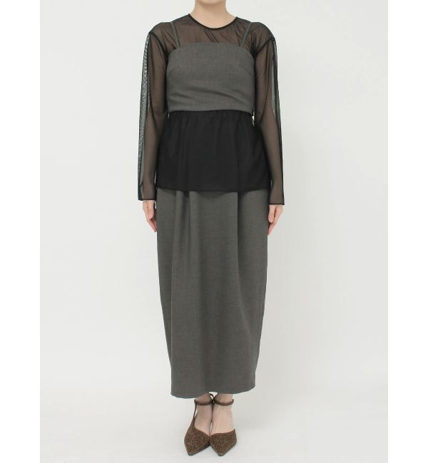 LAGUNAMOON「LADYシアーレイヤードセットアップドレス」|ドレス|