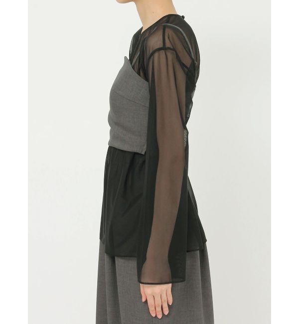 LAGUNAMOON「LADYシアーレイヤードセットアップドレス」|ドレス|