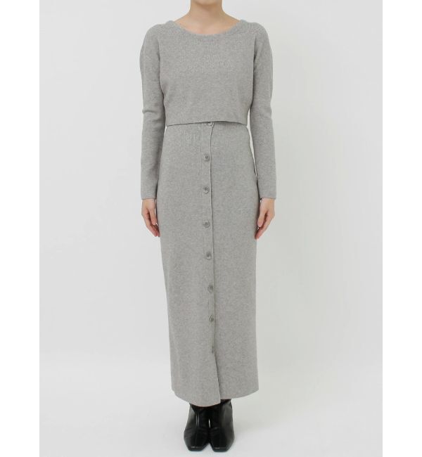 LAGUNAMOON「チュールカーデセットニットワンピース」|ワンピース|