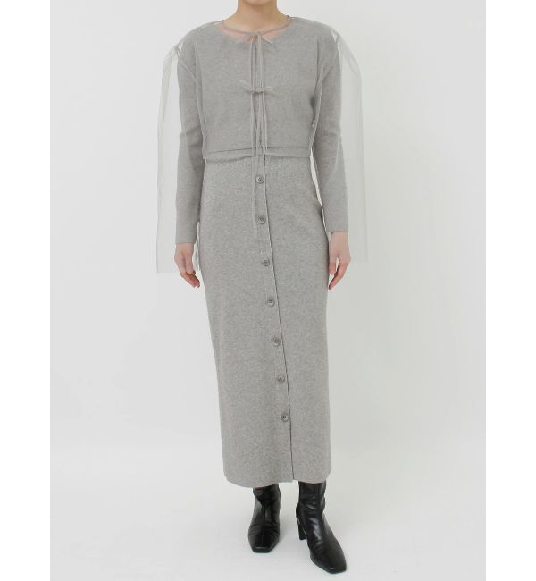 LAGUNAMOON「チュールカーデセットニットワンピース」|ワンピース|