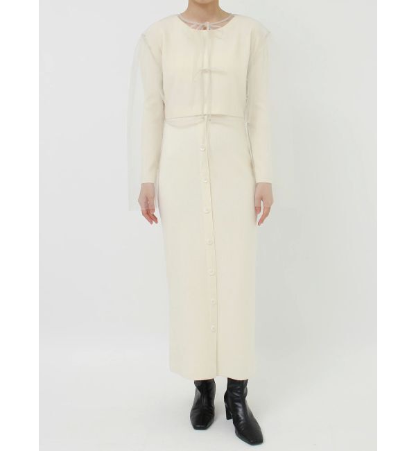 LAGUNAMOON「チュールカーデセットニットワンピース」|ワンピース|