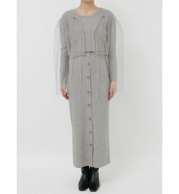 LAGUNAMOON「チュールカーデセットニットワンピース」|ワンピース|