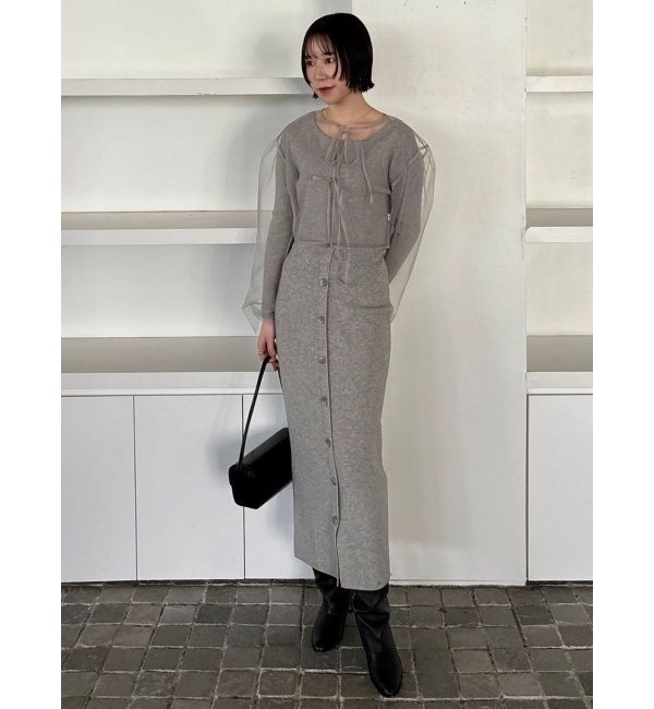 LAGUNAMOON「チュールカーデセットニットワンピース」|ワンピース|