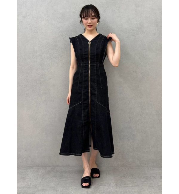 LAGUNAMOON「【Leeコラボ】フレアスリーブデニムワンピース」|ワンピース|