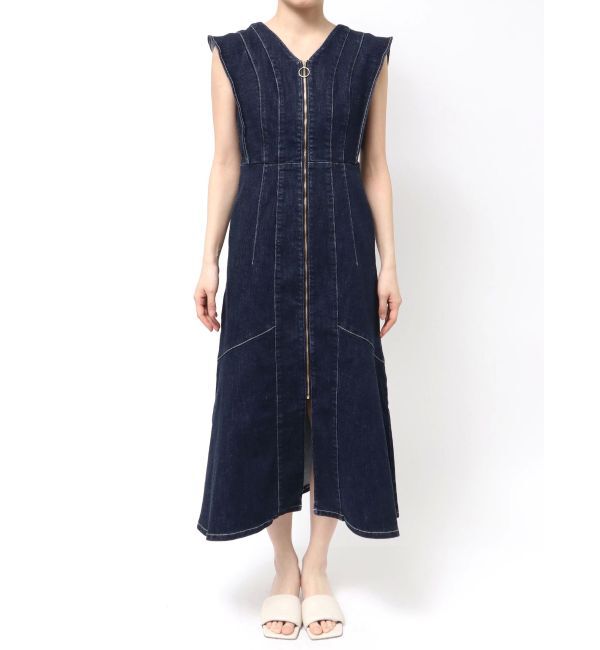 LAGUNAMOON「【Leeコラボ】フレアスリーブデニムワンピース」|ワンピース|