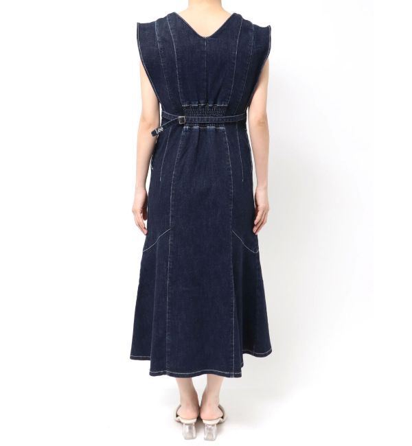 LAGUNAMOON「【Leeコラボ】フレアスリーブデニムワンピース」|ワンピース|