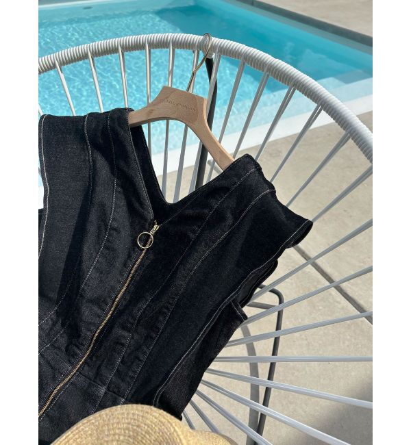 LAGUNAMOON「【Leeコラボ】フレアスリーブデニムワンピース」|ワンピース|