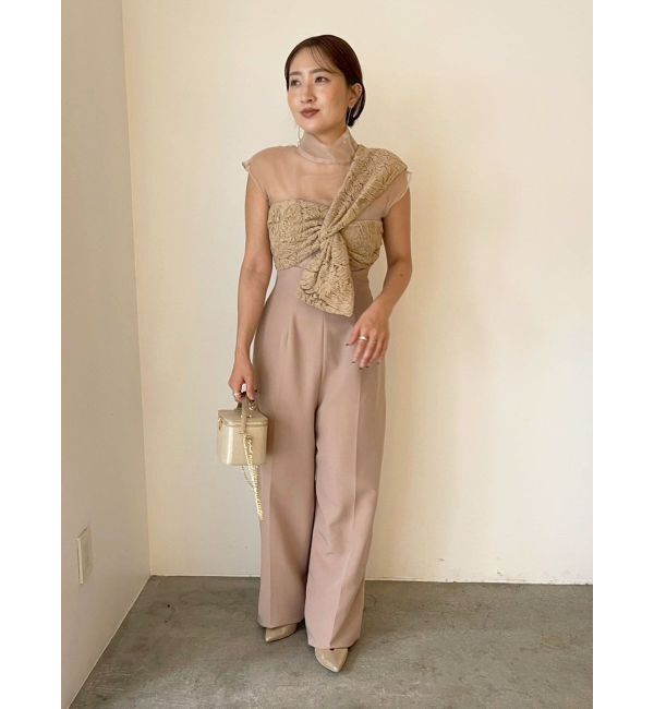 LAGUNAMOON「LADYエンブロイダリーツイストパンツドレス」|ドレス|