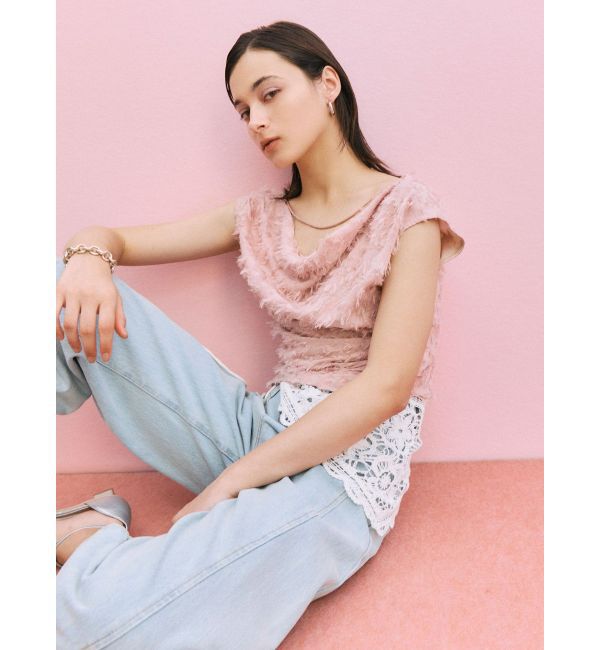 LAGUNAMOON「パッチポケットセミワイドデニムパンツ」|デニム|