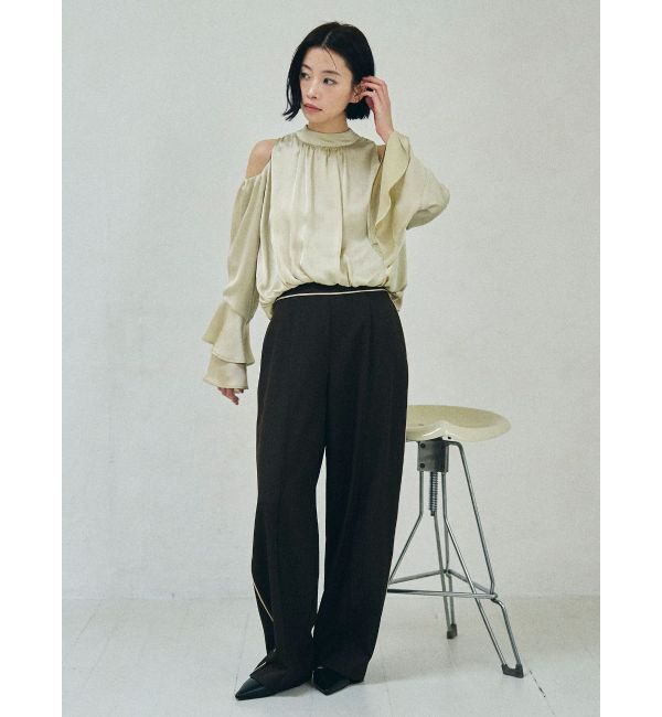 LAGUNAMOON「バイカラーパイピングパンツ」|その他|