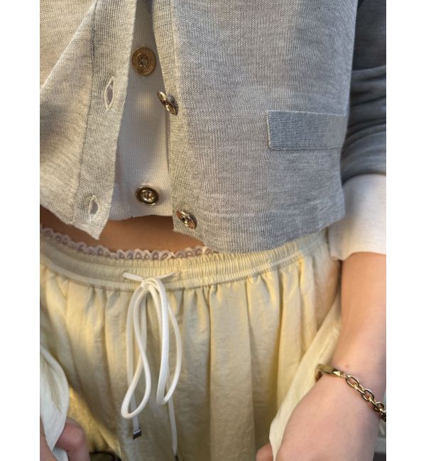 LAGUNAMOON「メタルボタンシアーニットカーディガン」|カーディガン|