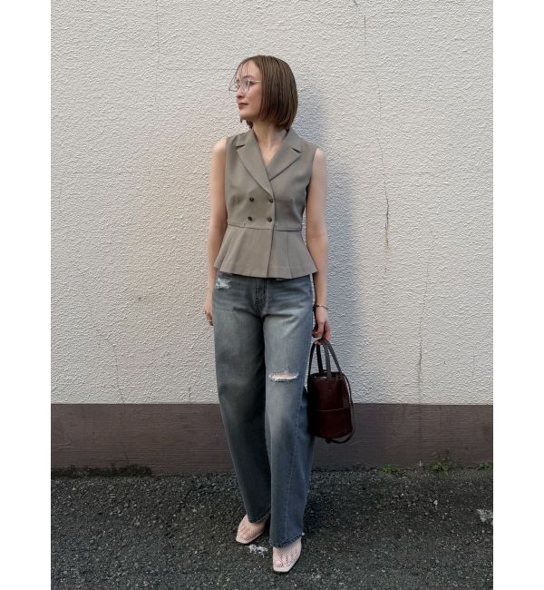 LAGUNAMOON「リップドデニムパンツ」|デニム|