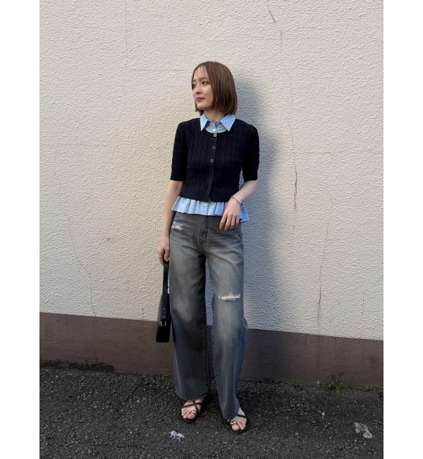 LAGUNAMOON「リップドデニムパンツ」|デニム|